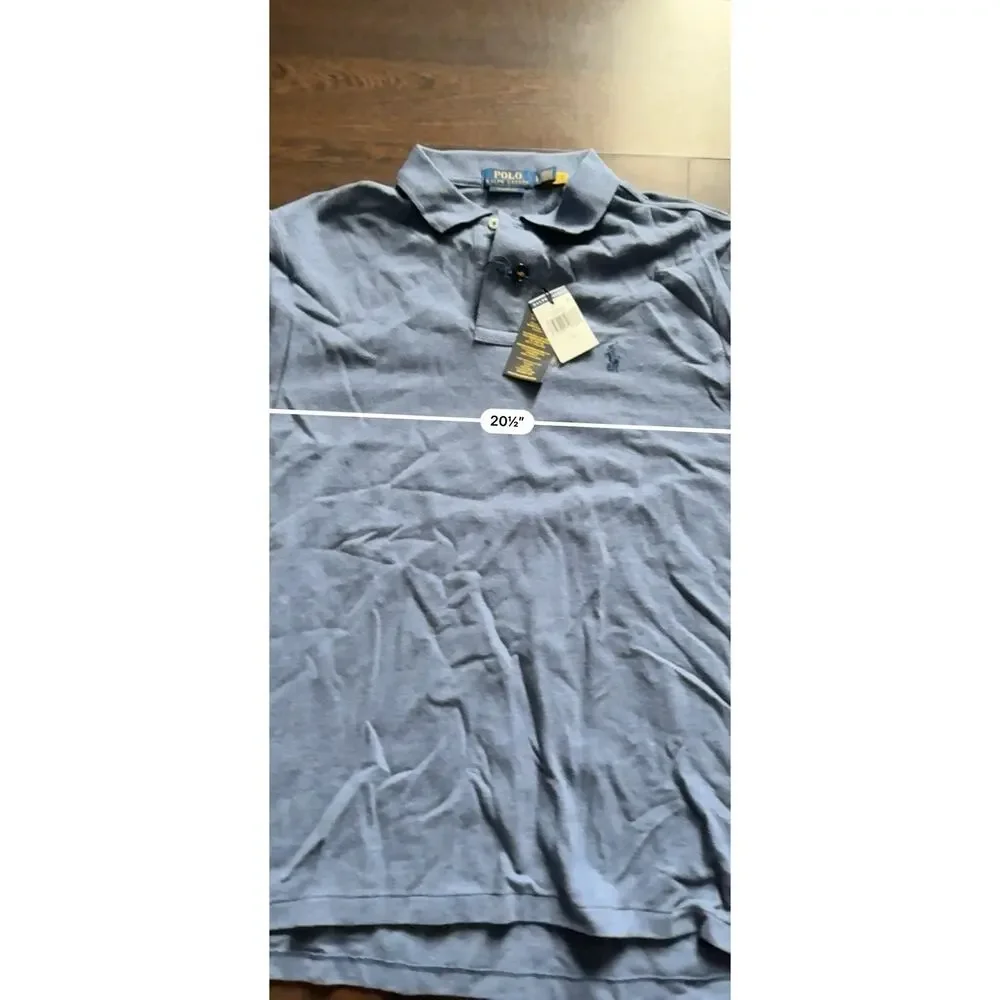Polo Ralph Lauren Classic Fit Blue Polo Shirt L Brand New